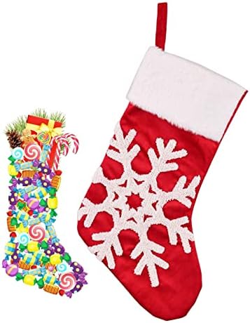 קישוט גרבי חג המולד, גרבי חג מולד פלאפי אח תלויים גרביים | אח תלויים גרביים עם פתיתי שלג, איילים או קביים למסיבת החג המשפחתית